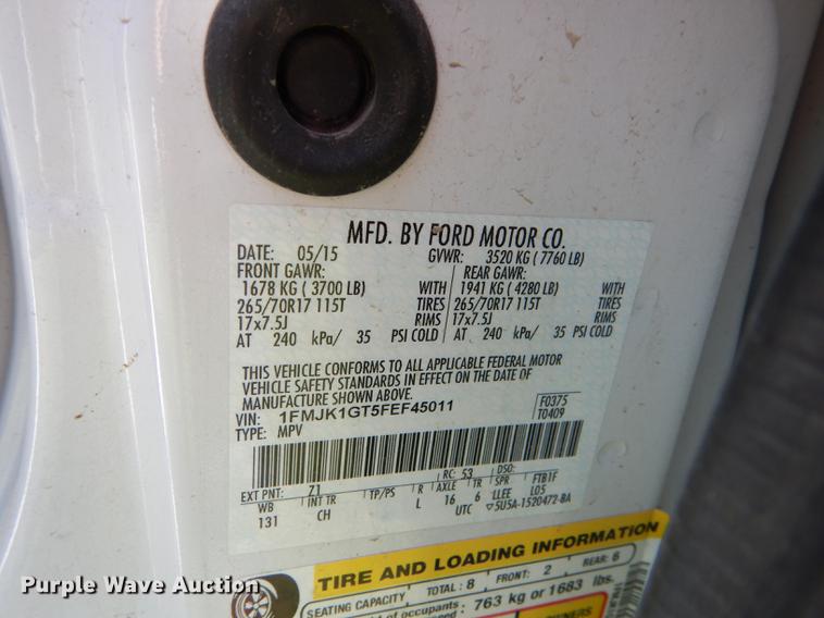 image for item DC0467 2015 Ford Expedition EL SUV