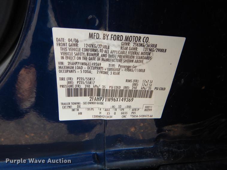 image for item DC0487 2006 Ford Crown Victoria Police Interceptor