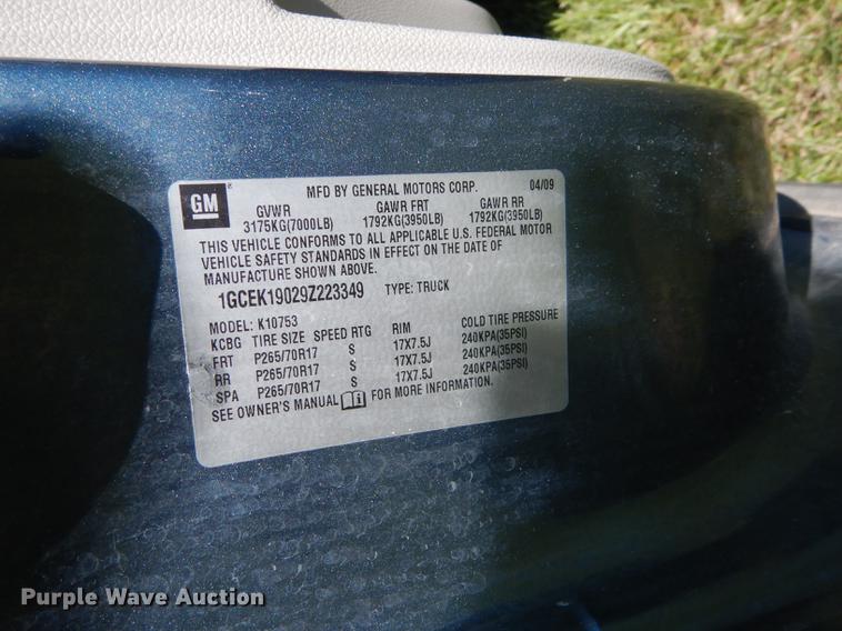 image for item DC0492 2009 Chevrolet Silverado 1500 Ext. Cab pickup truck