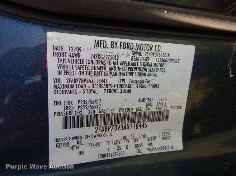 image for item DC0498 2010 Ford Crown Victoria Police Interceptor