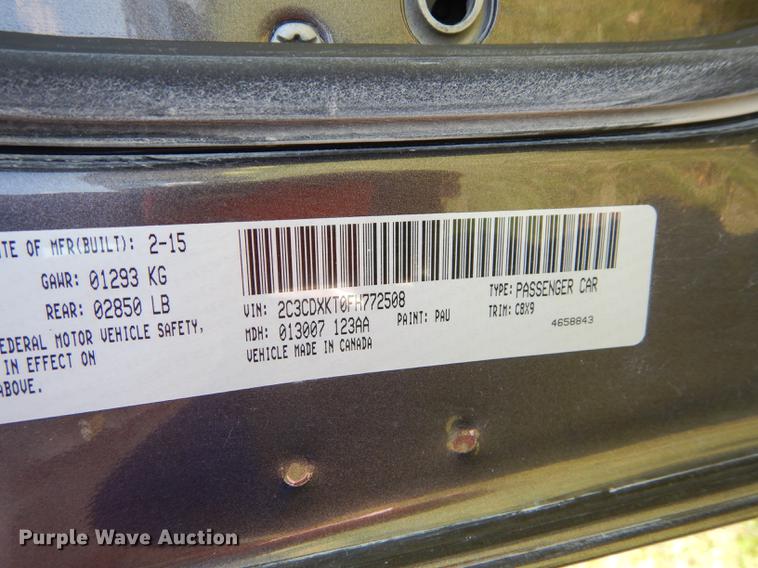 image for item DE1613 2015 Dodge Charger Police