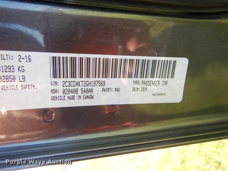 image for item DE1619 2016 Dodge Charger Police