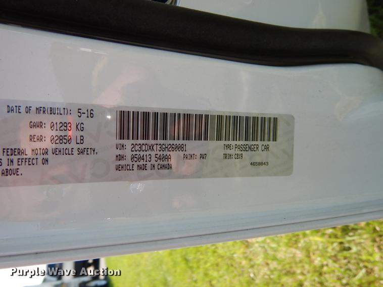 image for item DE1620 2016 Dodge Charger Police