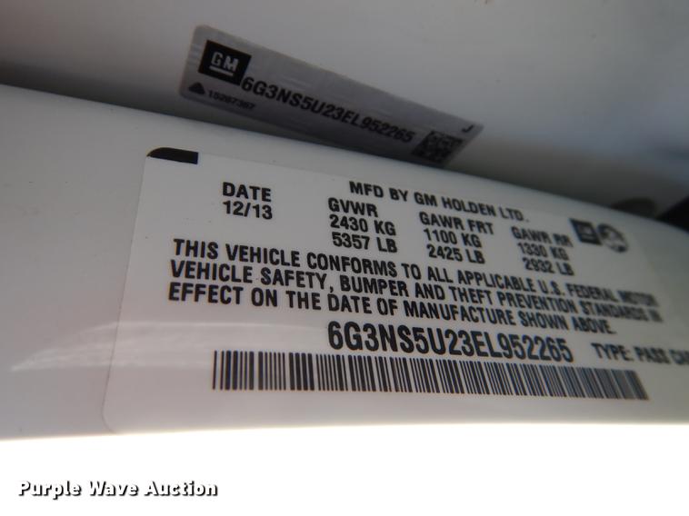 image for item DE1625 2014 Chevrolet Caprice Police