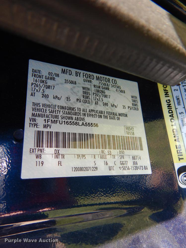 image for item DE1626 2008 Ford Expedition SUV