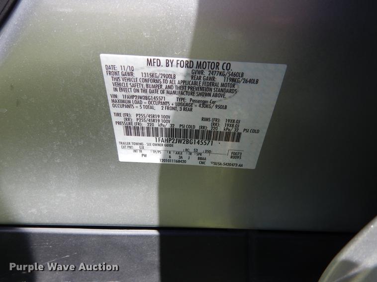 image for item DE1627 2011 Ford Taurus Limited