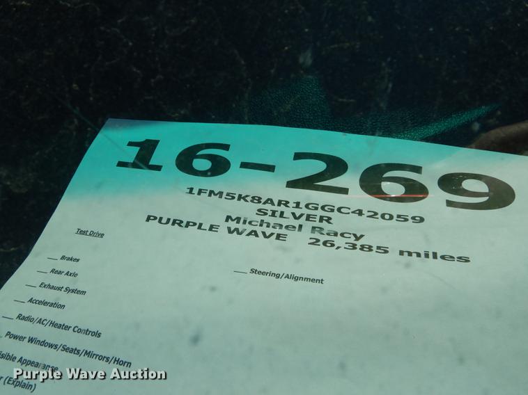 image for item DE1628 2016 Ford Explorer Police Interceptor SUV