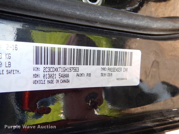 image for item DE1629 2016 Dodge Charger Police