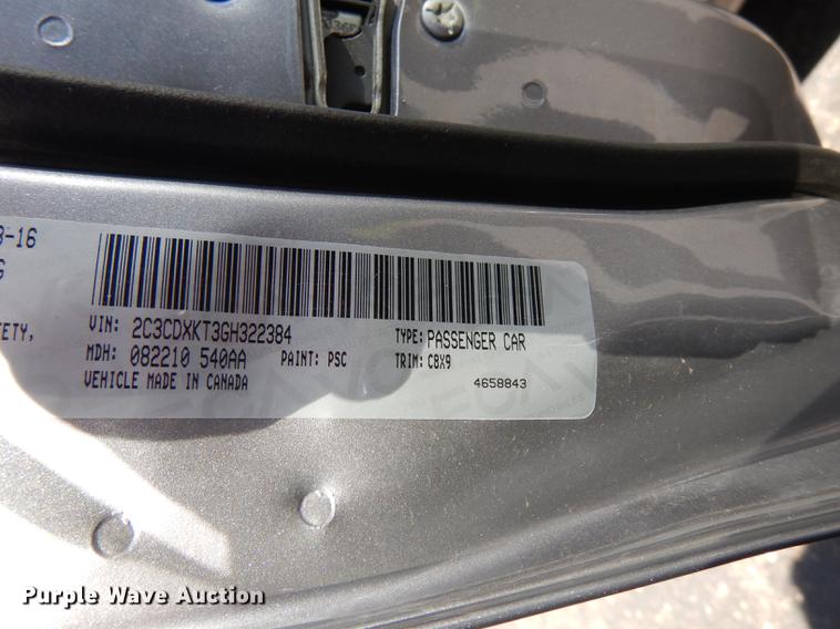 image for item DE1633 2016 Dodge Charger Police