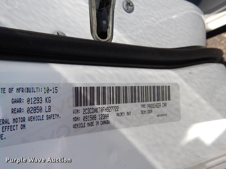 image for item DE1637 2015 Dodge Charger Police