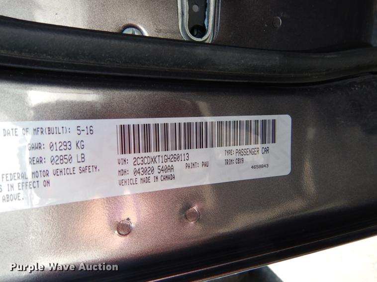 image for item DE1638 2016 Dodge Charger Police