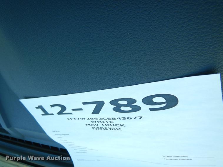 image for item DE1645 2012 Ford F250 Super Duty Crew Cab utility bed pickup truck