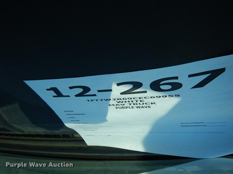 image for item DE1646 2012 Ford F250 Super Duty Crew Cab utility bed pickup truck