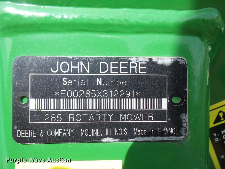 image for item DB6217 John Deere 285 disc mower