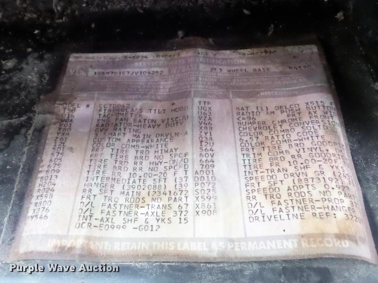 image for item DC7360 1988 Chevrolet Kodiak 70 feed truck