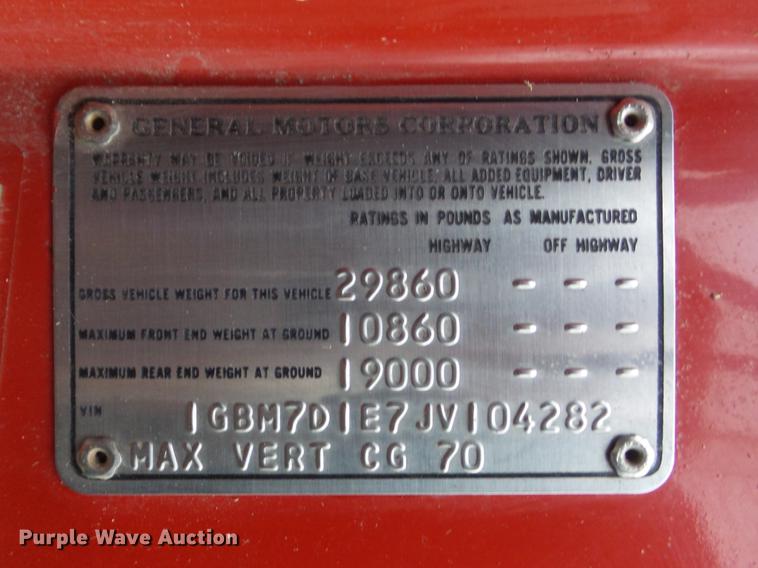 image for item DC7360 1988 Chevrolet Kodiak 70 feed truck