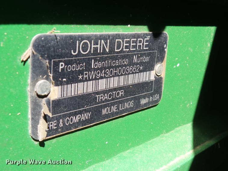 image for item DD1182 2008 John Deere 9430 4WD tractor