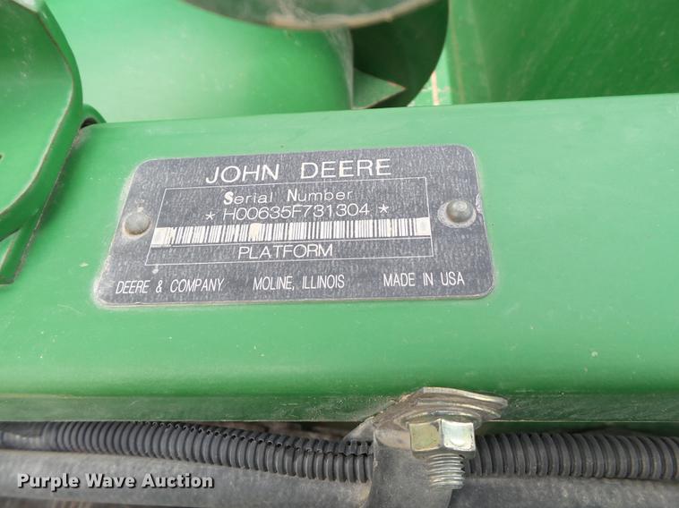 image for item DD1207 2009 John Deere 635F flex head
