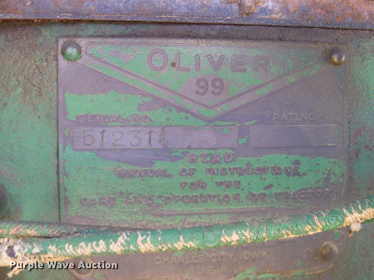 image for item DD1256 1945 Oliver 99 tractor