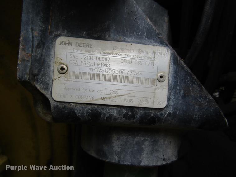 image for item DD8778 1993 John Deere 7800 MFWD tractor