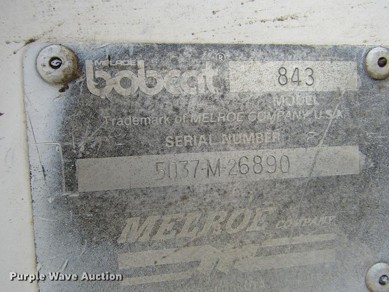 image for item DE6756 1987 Bobcat 843 skid steer