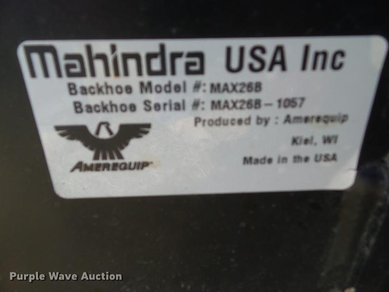 image for item DZ9316 2015 Mahindra MAX26XLHST MFWD tractor