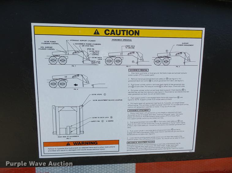 image for item DB7152 2001 Talbert low boy equipment trailer