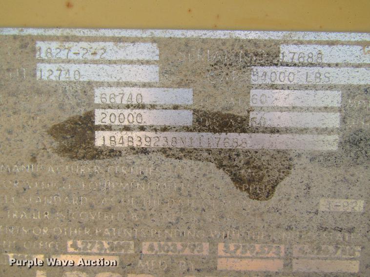 image for item DC4275 1992 Load King 1827-2-2 bottom dump trailer