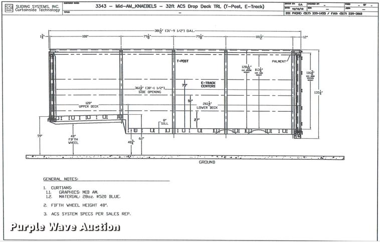 image for item DC4302 2011 Wilson CFD-900 side curtain trailer