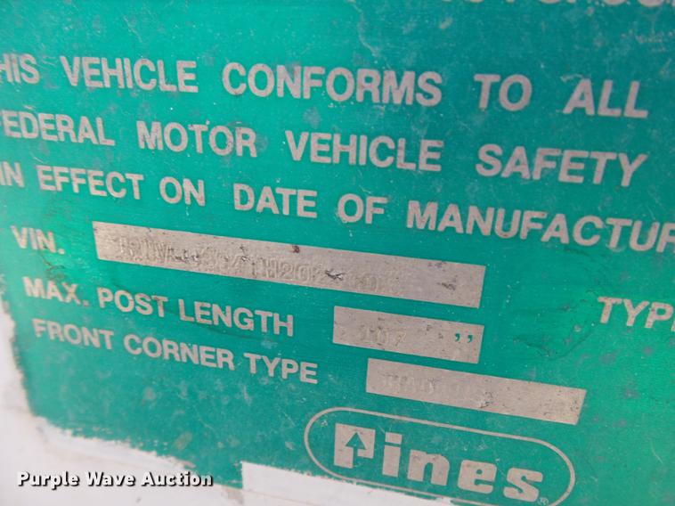 image for item DD1201 1996 Pines dry van trailer