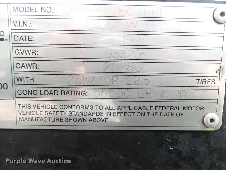 image for item DE3649 1998 XL Specialized XL80PGD double drop deck trailer