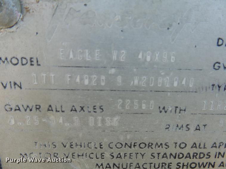 image for item DX9072 1998 Transcraft Eagle flatbed trailer