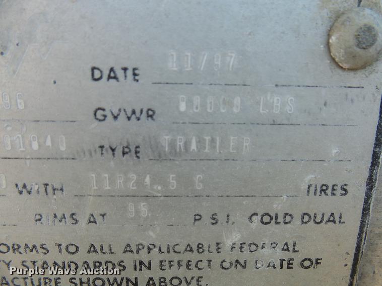 image for item DX9072 1998 Transcraft Eagle flatbed trailer