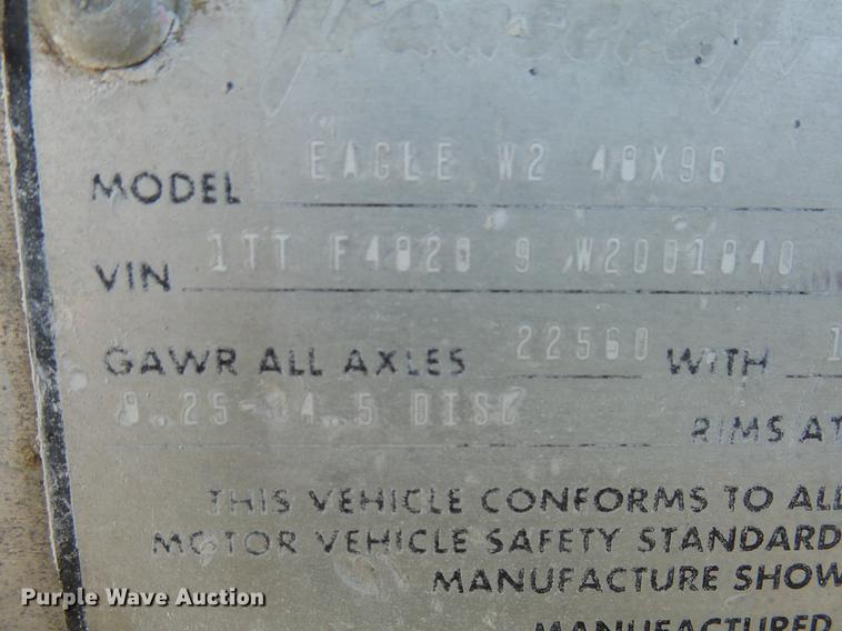 image for item DX9072 1998 Transcraft Eagle flatbed trailer