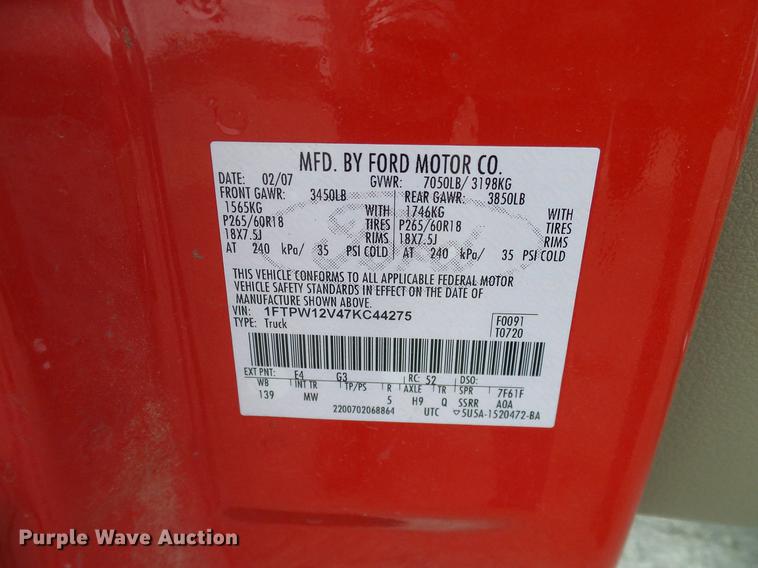 image for item DB5221 2007 Ford F150 XLT SuperCrew pickup truck