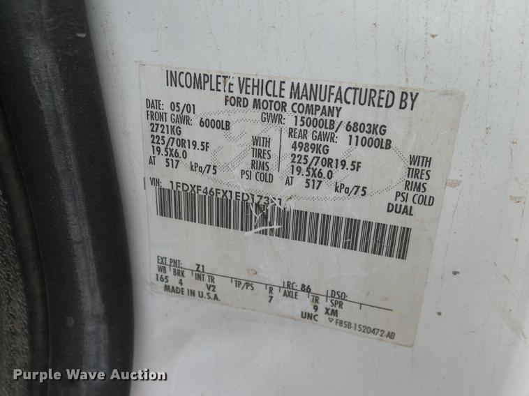 image for item DB5229 2001 Ford F450 Super Duty XL flatbed truck