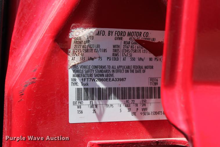 image for item DB5247 2014 Ford F250 Super Duty XLT Crew Cab pickup truck