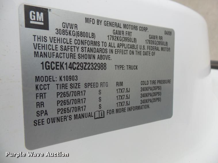 image for item DB6057 2009 Chevrolet Silverado 1500 pickup truck