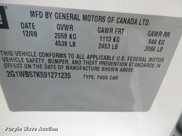 image for item DB7136 2009 Chevrolet Impala