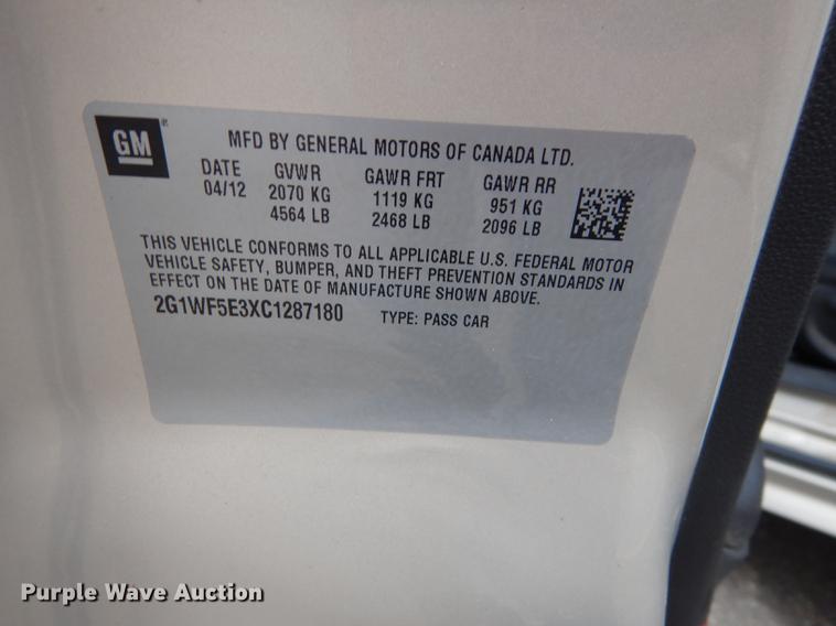 image for item DC0439 2012 Chevrolet Impala LS