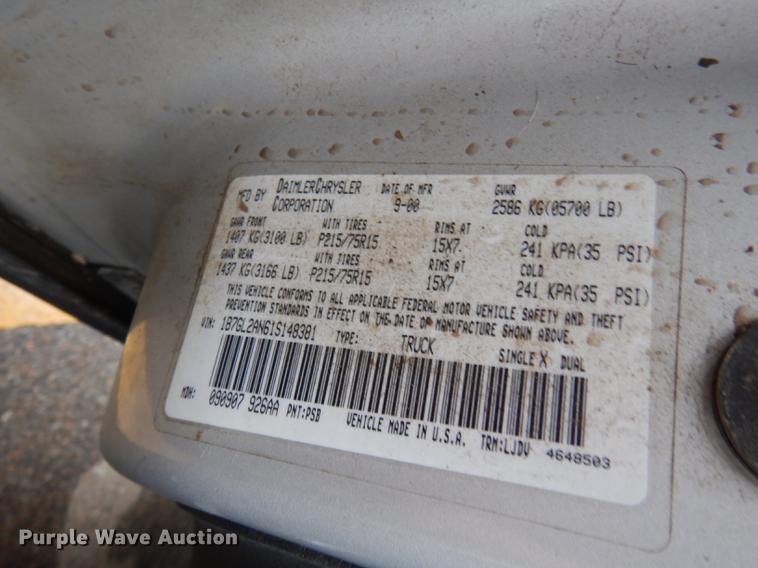 image for item DC0441 2001 Dodge Dakota SLT Quad Cab pickup truck