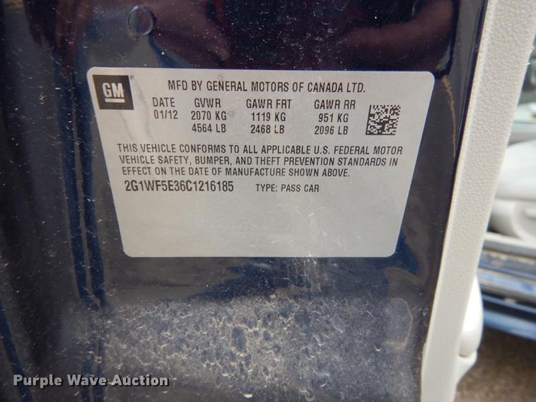 image for item DC0470 2012 Chevrolet Impala LS