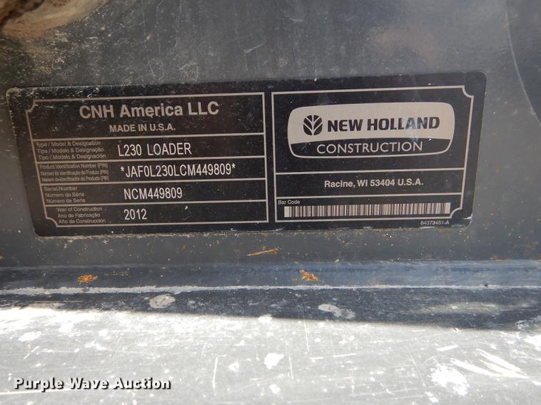 image for item DC0488 2012 New Holland L230 skid steer