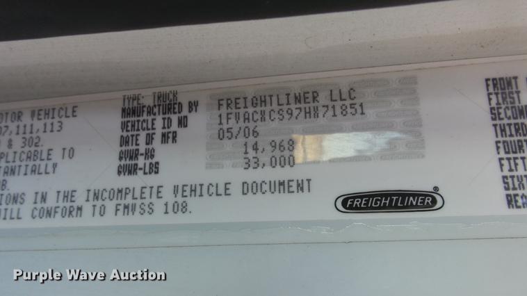 image for item DC3100 2007 Freightliner M2 106 box truck