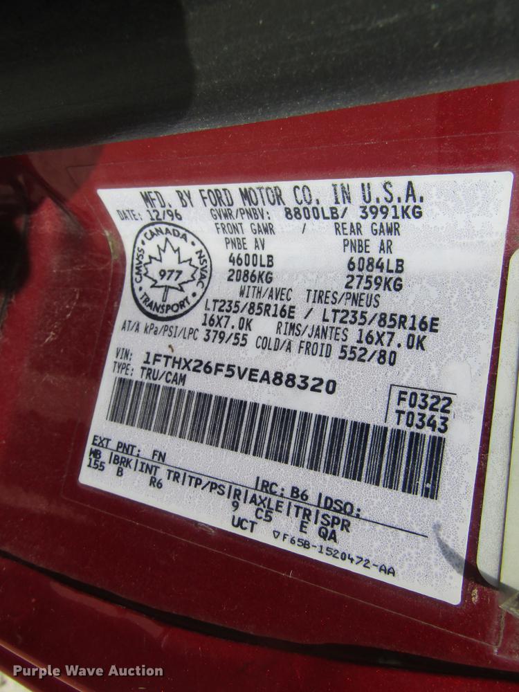 image for item DC4258 1997 Ford F250 SuperCab pickup truck