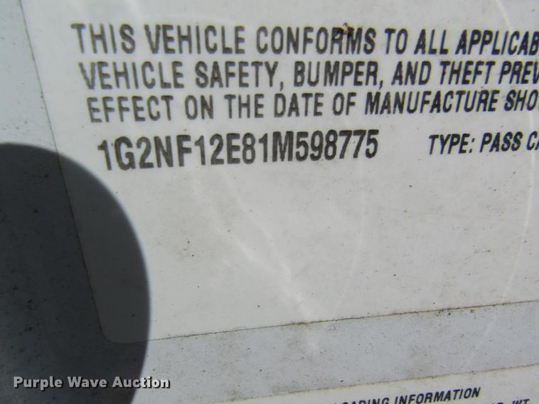 image for item DC4457 2001 Pontiac Grand AM