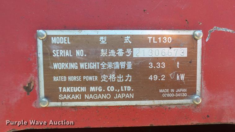 image for item DC5544 2006 Takeuchi TL130 skid steer