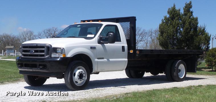 image for item DC7328 2002 Ford F550 Super Duty XL flatbed truck