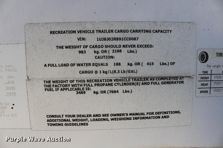 image for item DC7599 2009 Jayco Eagle 320RLS camper