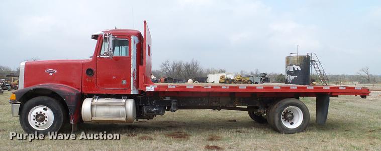 image for item DD1312 1991 Peterbilt 377 flatbed truck